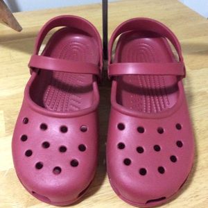 Crocs Mary Janes  raspberry nwot